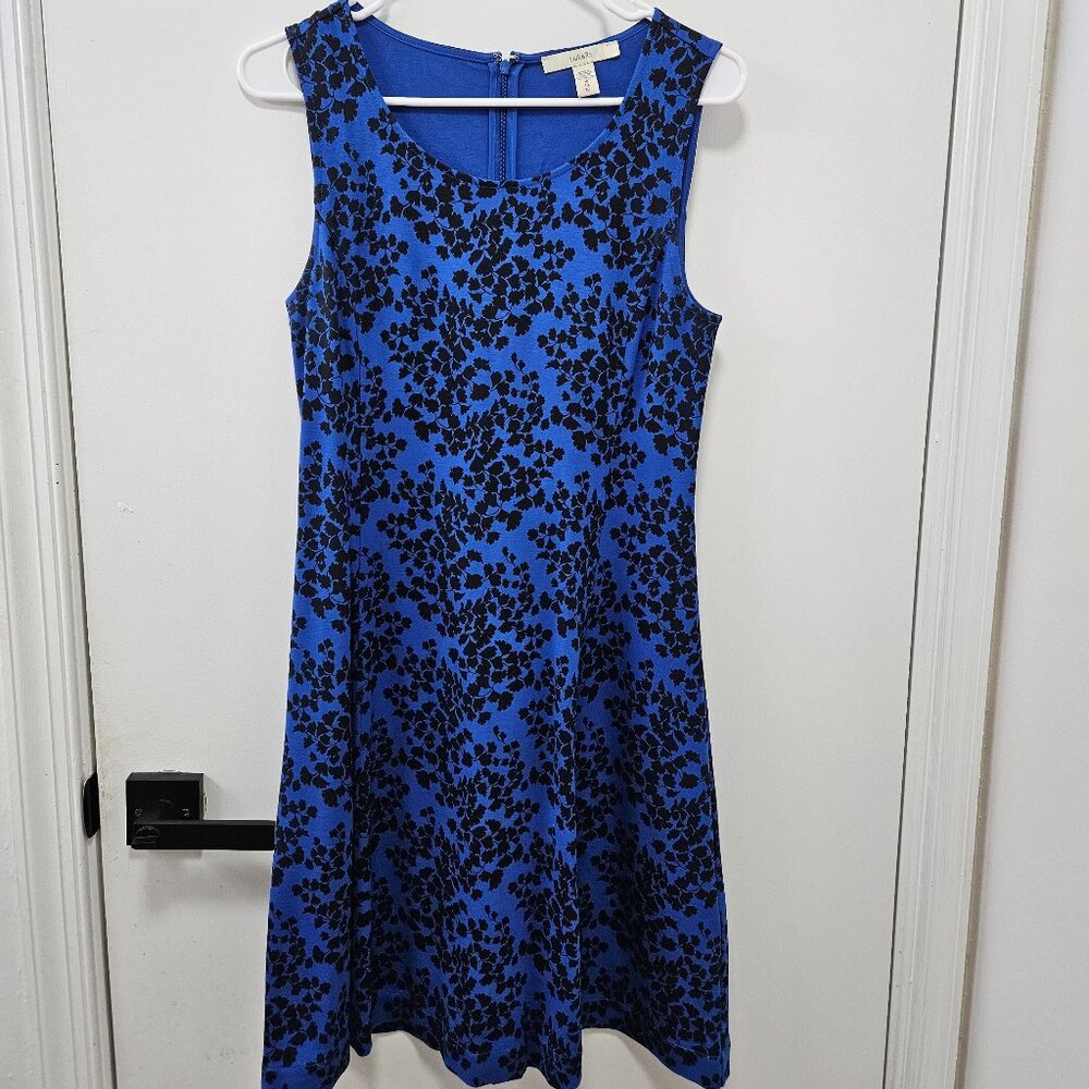 Lark & Ro Fit and Flare Dress, Blue and Black, size 10